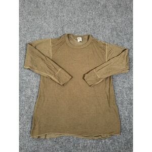 Duofold Shirt Mens Medium Green Brown Long Sleeve Marino Wool Base Layer Outdoor